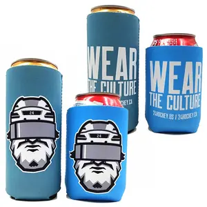 2024 Soporte rechoncho de neopreno personalizado Cubierta de lata de cerveza con logotipo personalizado coozies can cooler Enfriador de lata de sublimación personalizado