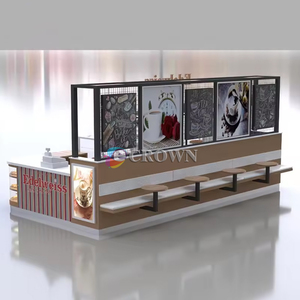 Mall Bread Cabinet Retail Store Square Juice Coffee bar Mall Display Kiosk <strong>Laye</strong> Retail Store Mall <strong>Cafe</strong> OEM - Product Image 1