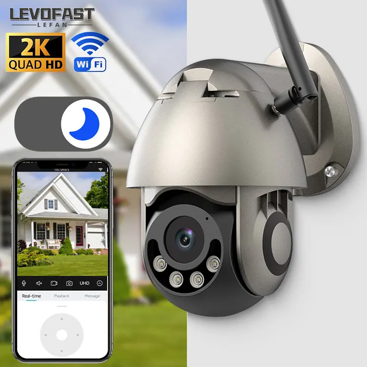LEVOFAST Hot Sale Auto Tracking Ptz Ip Camara 2MP 4MP Hd Network Wireless Outdoor Security Pan Tilt Digital Zoom Camera