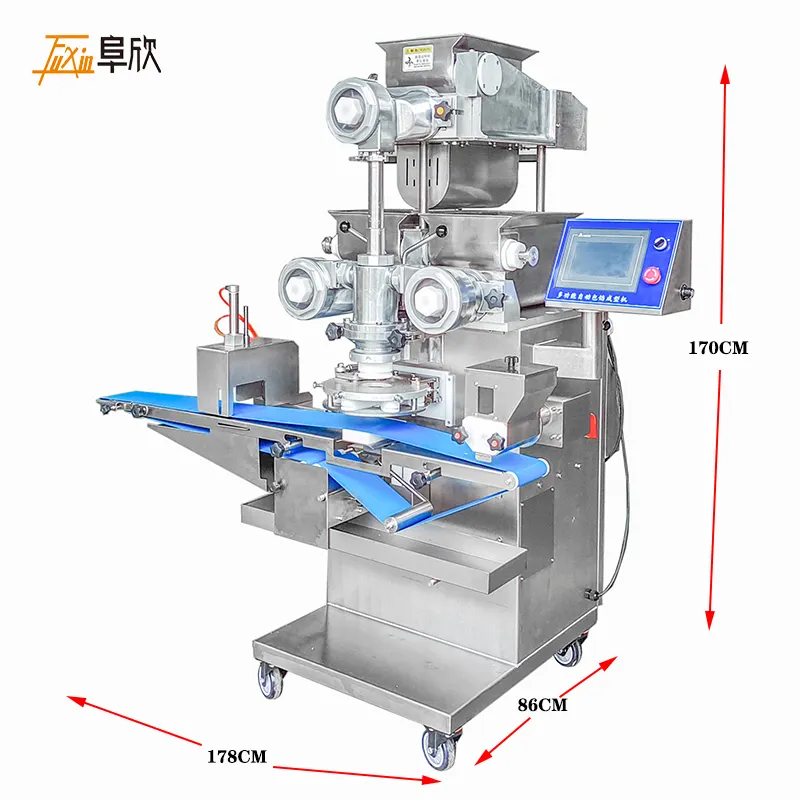 Encrusting machine for making biscuit and Maamoul date bar cookies