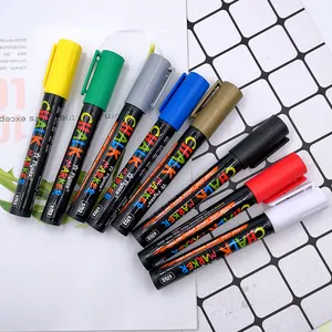 Modern stil kalıcı fırça sıvı tebeşir kalem canlı renk