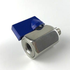 Mini válvula de bola de acero inoxidable de 1/8 pulg. tipo fijo para medios alimentarios y químicos - Product Image 1