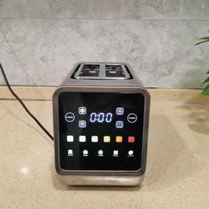 Pantalla táctil a Color inteligente <span class=keywords><strong>barato</strong></span> 2 rebanadas tostadora carcasa de plástico Control de tostado ajustable tostadora eléctrica autocentrante - Product Image 6
