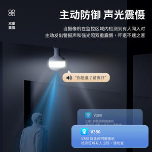 Projecteur intelligent sans fil 3MP <span class=keywords><strong>ampoule</strong></span> E27 caméra de sécurité V380 Pro 360 degrés panoramique 4G carte Sim WiFi CCTV <span class=keywords><strong>ampoule</strong></span> caméra - Product Image 5