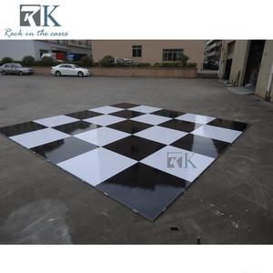 Décoration de mariage, piste de danse noire et blanche, piste de danse modulaire portable - Product Image 2
