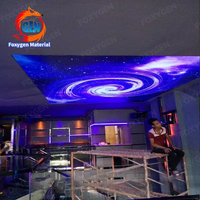 Faux Plafond Acoustique de Théâtre Lumière Led Décorative Fibre de Polyester Ciel Étoilé Étoile Optique Faux Plafond Extensible Panneau Ciel Étoilé
