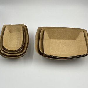 100% Compostabl Papier Sushi Bateau Plateau Biodégradable Papier Alimentaire Assiettes De Service En Gros pour Fastfood - Product Image 6