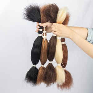 Extensions de cheveux vierges brésiliens en gros, bruts, en vrac, style bohème, ondulés et mouillés, pour tresses au crochet, style de cheveux naturels pour le tressage - Product Image 6