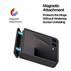 เคสโทรศัพท์แบบพับได้แบบมีบานพับสำหรับ ZFlip8 แบบแม่เหล็ก เรียบง่ายและโปร่งใส ให้ความรู้สึกบางเฉียบ - Product Image 2