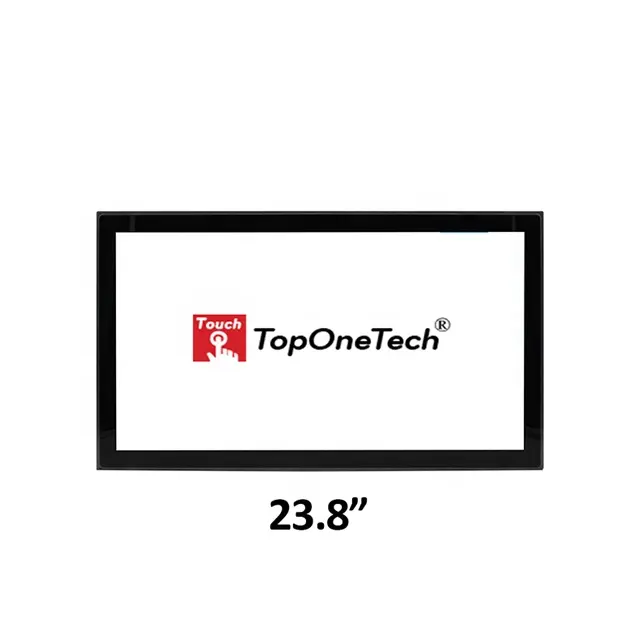 TopOneTech monitor layar sentuh 23.8 inci, bingkai terbuka kapasitif 9 panel de pantalla taktis dalam stok monitor ecran Taktil