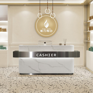 Mostrador personalizado para discoteca, mostrador de recepción, salón de belleza, Bar, cajero, escritorio de recepción, tienda de ropa de Metal, recepción - Product Image 2