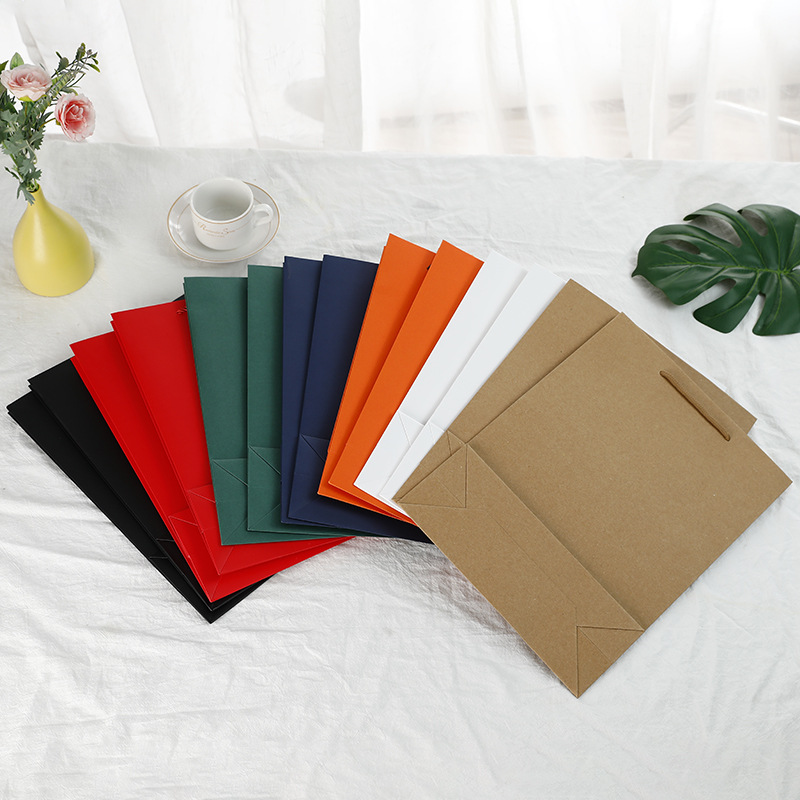 Custom Color Paper Bags Shopping Luxury Gift Food Cardboard Bag Packing Paper Bags With Your Own LOGO
