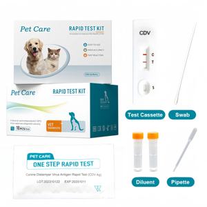 개 애완 동물을위한 송곳니 스냅 디스템퍼 바이러스 CDV ag 항원 개 타액 신속 검사 키트 - Product Image 1