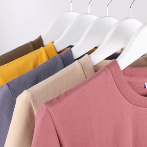 T-shirt basique pour homme en coton 100% uni, coupe oversize à épaules tombantes, col rond, personnalisable avec logo, vente en gros - Product Image 2