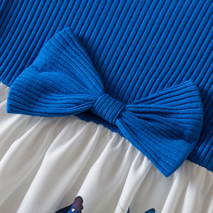 Robe de princesse d'été pour enfants, design imprimé rétro européen et américain, robe à manches volantées pour filles, vente en gros transfrontalière personnalisée - Product Image 4