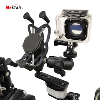 Support universel en X pour moto, compatible avec les supports de téléphone, les supports de frein et d'embrayage, les supports de réservoir, les supports de réservoir extérieur, les supports de réservoir de gym et les supports de réservoir de moto, pour Ram