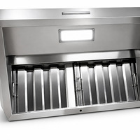 Hotte aspirante murale commerciale en acier inoxydable avec filtre à déflecteur pour cuisine, restaurant et hôtel