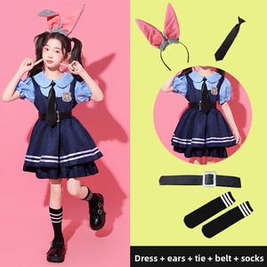 Disfraz de Conejita de Peluche para Niñas, Uniforme de Oficial de Halloween, Conjunto con Orejas, Diadema, Corbata, Insignia, <span class=keywords><strong>Cosplay</strong></span>, Fiesta, Juego de Roles - Product Image 6