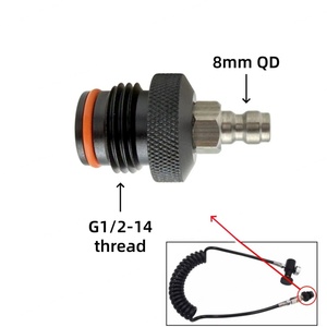 Adaptador de llenado universal de desconexión rápida macho de 8 mm, accesorios para marcadores de pintura, línea de manguera remota en espiral ASA, herramientas neumáticas de aire - Product Image 5