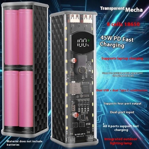 Pd45W Détachable 8 Cellules 18650 Batterie Power Bank Case Source de Lumière LED Notebook Kit d'Alimentation Mobile Options de Charge Solaire - Product Image 2