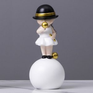 Artefacto Regalo para el hogar Arte y artesanía Decoración Mesa Resina Burbuja Chica con burbuja Decoración Escultura - Product Image 1