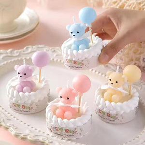 Velas Aromáticas de Cera de Soja con Forma de Oso, Creativas y Lindas, en Frascos de Yeso, Hechas a Mano, para Decoración del Hogar, Venta al Por Mayor - Product Image 3