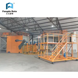 Hộp nhựa đúc khuôn máy làm 3 cánh tay rotomolding máy để bán