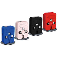Câble de charge rapide 3-en-1 réutilisable 12V 3A en gros, multifonctionnel, avec boîte cube pour écouteurs et banques d'alimentation tressées Micro-USB