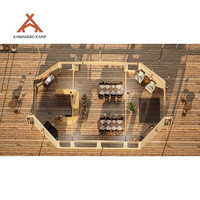Tente de glamping de luxe Kawagebo Kamp (KK) pour événements, en toile imperméable PVC/PVDF, double grande tente safari quatre saisons