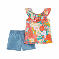 Ensemble haut et short pour filles, de haute qualité, personnalisable, estival, doux, mignon, coloré, vêtements de vacances