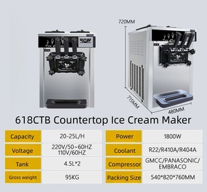 Nueva Máquina Comercial 3 en 1 <span class=keywords><strong>para</strong></span> Milkshake, Helado y Yogur Congelado, Certificada por Energy Star <span class=keywords><strong>para</strong></span> Cafeterías y Comida Rápida - Product Image 2