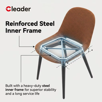 Hochwertiger Gepolsterter Stoffstuhl mit Holzmaserung-Metallbeinen und Hochdichtem Schaumstoff für Lounge, Wartebereich, Empfang und Esszimmer
