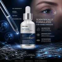 Sérum pour les yeux au rétinol et aux peptides OEM ODM, anti-âge, anti-rides, éliminateur de cernes, raffermissant, liftant, éclaircissant, réparateur, vente en gros