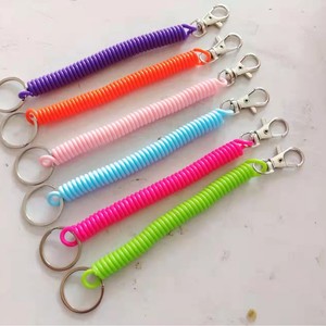 Porte-clés en corde colorée avec cordon anti-perte en plastique et fermoir en acier inoxydable pour sac, téléphone, porte-clés, forme ovale, léger - Product Image 3