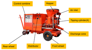 Pompe à gravier à pois 9.5m3/h machine électrique à béton projeté sec et humide pour TBM pulvérisation de gravier à pois - Product Image 5
