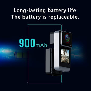 Caméra de casque Relee 30fps 20MP avec double écran tactile de 1,3 pouce, stabilisation 6 axes, panoramique à 360 degrés, étanche à 98 pieds, vision nocturne 4K - Product Image 5