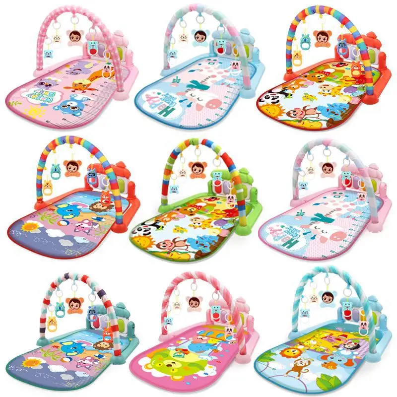 Hot Stock Baby Play Mat Baby Gym Funny Play Piano Tummy Time Baby Activity Gym Mat Music Lights Boy Girl Gifts for Newborn