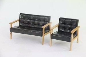 Sillón <span class=keywords><strong>Infantil</strong></span> Ecológico de Madera con Cojín de Tela PU, Sofá <span class=keywords><strong>Reclinable</strong></span> Resistente para Niños, Silla para Dormitorio o Escuela - Product Image 5