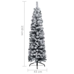 W2B VidaXL personalizzabile 5m verde PVC albero di natale artificiale sottile in acciaio ornamenti eco-friendly in piedi per decorazioni per la casa - Product Image 5
