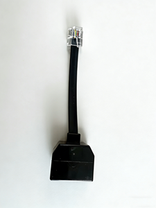 ขั้วต่อตัวผู้ 1 ตัวกับขั้วต่อตัวเมีย 2 ตัว/75 มม. สีดำ 6P6C/RJ12-6P-6C รูสี่เหลี่ยม / ขั้วต่อคริสตัล FU - Product Image 3