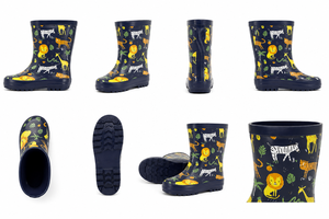 Bottes <span class=keywords><strong>de</strong></span> <span class=keywords><strong>pluie</strong></span> imperméables mignonnes pour enfants, faible MOQ, bottes en caoutchouc EVA antidérapantes à imprimé dinosaure <span class=keywords><strong>de</strong></span> dessin animé pour tout-petits, pour garçons - Product Image 4