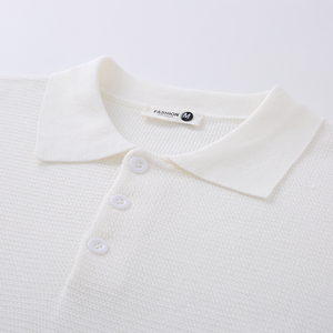 <span class=keywords><strong>เสื้อ</strong></span>โปโลแขนสั้นสไตล์เกาหลีสำหรับผู้ชาย<span class=keywords><strong>ว</strong></span>ัยผู้ใหญ่: <span class=keywords><strong>เสื้อ</strong></span>เชิ้ตแขนสั้นสีพื้นเรียบหรูสำหรับฤดูร้อน - Product Image 5