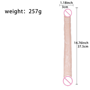 Lesbische seksproducten dubbelgekoppeld simulatiepenis verlengde transparante siliconen <span class=keywords><strong>dildo</strong></span> masturbatie-artikel - Product Image 5