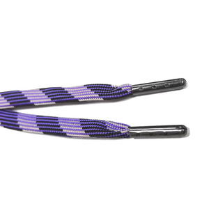 Lacets plats en twill à rayures violettes, tressés en corde plate, 100% polyester, support personnalisé pour pull, chapeau, cordon de serrage pour la taille, fabrication directe - Product Image 6
