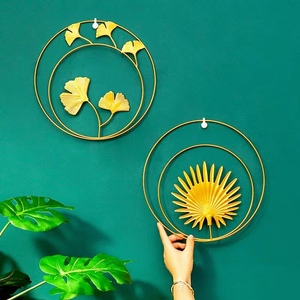 Hiện đại đơn tường treo trang trí Ginkgo Leaf Thiết kế vật liệu sắt cho nhà khách sạn gia đình khu nghỉ mát cảnh trang trí - Product Image 1