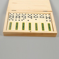 Jeu de dominos en acrylique durable et écologique de qualité supérieure, boîte personnalisée couleur ivoire élégante, tuiles élégantes de couleur ivoire pour le divertissement des adultes