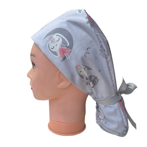 Gorro Quirúrgico para Cabello Largo, Turbante con Estampado <span class=keywords><strong>de</strong></span> Mariposa, Paisley y Plumas, con Hebilla, <span class=keywords><strong>de</strong></span> Sarga <span class=keywords><strong>de</strong></span> Algodón, para Enfermeras - Product Image 1