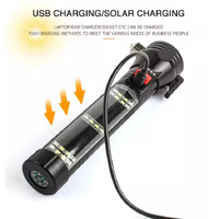 Lampe de poche multifonctionnelle pour auto-sauvetage de voiture avec ampoule LED Chargement USB Lumière puissante Corps ABS pour le camping et le sauvetage en cas d'incendie