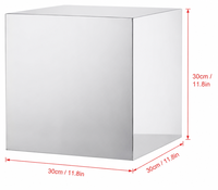 Table cube en acrylique miroir élégante et minimaliste, surface brillante, légère et facile à nettoyer, vente en gros directe usine