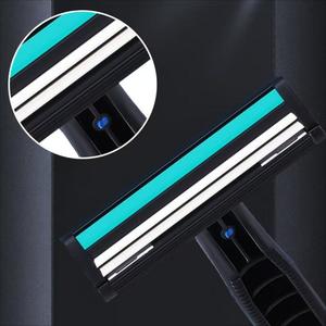 Disposable Twin <b>Blade</b> Men's <b>Razor</b> with Plastic Rubber Handle and Stainless Steel <b>Blade</b> - Product Image 6